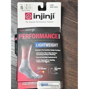Injinji Performance Lightweight Mini‎ Crew Toesocks Black Size S